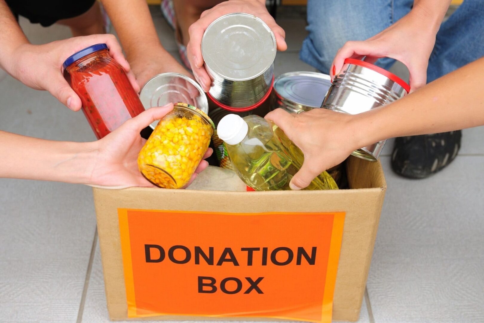 Volunteers serving community members with dignity and care